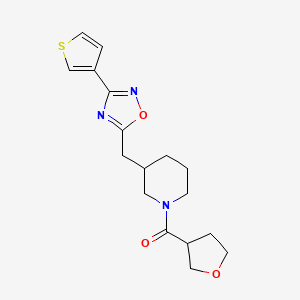 (Tetrahydrofuran-3-yl)(3-((3-(thiophen-3-yl)-1,2,4-oxadiazol-5-yl)methyl)piperidin-1-yl)methanone