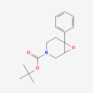 molecular formula C16H21NO3 B3001651 Tert-butyl 6-phenyl-7-oxa-3-azabicyclo[4.1.0]heptane-3-carboxylate CAS No. 1435060-21-1