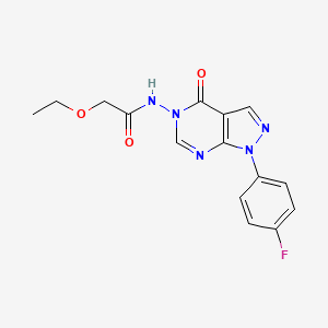 molecular formula C15H14FN5O3 B3001653 2-ethoxy-N-(1-(4-fluorophenyl)-4-oxo-1H-pyrazolo[3,4-d]pyrimidin-5(4H)-yl)acetamide CAS No. 900008-38-0