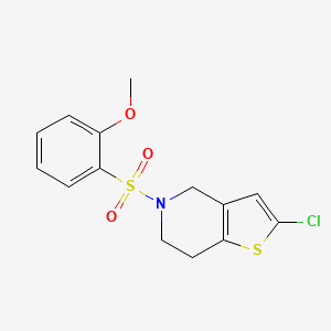 2-Chloro-5-((2-methoxyphenyl)sulfonyl)-4,5,6,7-tetrahydrothieno[3,2-c]pyridine