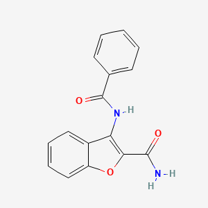 molecular formula C16H12N2O3 B3001665 3-苯甲酰氨基-2-苯并呋喃甲酰胺 CAS No. 68217-75-4