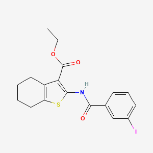 Ethyl 2-{[(3-iodophenyl)carbonyl]amino}-4,5,6,7-tetrahydro-1-benzothiophene-3-carboxylate