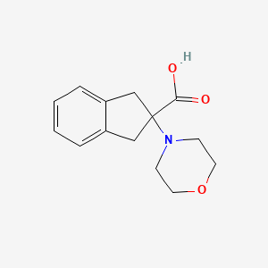 molecular formula C14H17NO3 B3001669 2-吗啉-2,3-二氢-1H-茚满-2-羧酸 CAS No. 1157501-50-2
