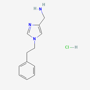 (1-phenethyl-1H-imidazol-4-yl)methanamine hydrochloride