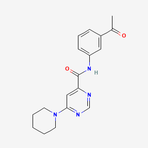 N-(3-acetylphenyl)-6-(piperidin-1-yl)pyrimidine-4-carboxamide