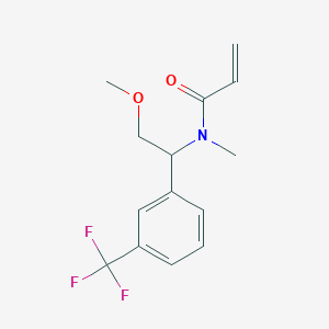 N-[2-Methoxy-1-[3-(trifluoromethyl)phenyl]ethyl]-N-methylprop-2-enamide