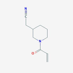 molecular formula C10H14N2O B3001703 2-(1-Prop-2-enoylpiperidin-3-yl)acetonitrile CAS No. 2224482-51-1