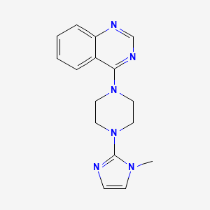 molecular formula C16H18N6 B3001704 4-[4-(1-Methylimidazol-2-yl)piperazin-1-yl]quinazoline CAS No. 2415553-11-4