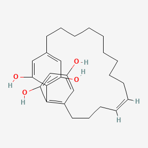 molecular formula C26H34O4 B3001708 (11Z)-Tricyclo[20.2.2.02,7]hexacosa-1(24),2(7),3,5,11,22,25-heptaene-3,5,24,25-tetrol CAS No. 1005328-81-3