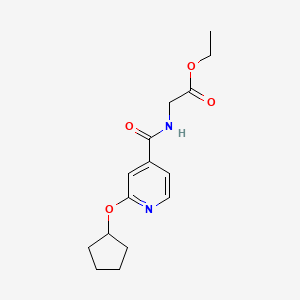 molecular formula C15H20N2O4 B3001710 2-(2-(环戊氧基)异烟酰胺基)乙酸乙酯 CAS No. 2034492-57-2