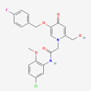 N-(5-chloro-2-methoxyphenyl)-2-(5-((4-fluorobenzyl)oxy)-2-(hydroxymethyl)-4-oxopyridin-1(4H)-yl)acetamide