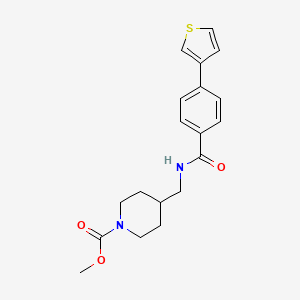 Methyl 4-((4-(thiophen-3-yl)benzamido)methyl)piperidine-1-carboxylate