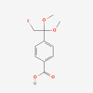 molecular formula C11H13FO4 B3001735 4-(2-氟-1,1-二甲氧基乙基)苯甲酸 CAS No. 2225136-01-4