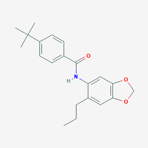 molecular formula C21H25NO3 B300174 4-tert-butyl-N-(6-propyl-1,3-benzodioxol-5-yl)benzamide 