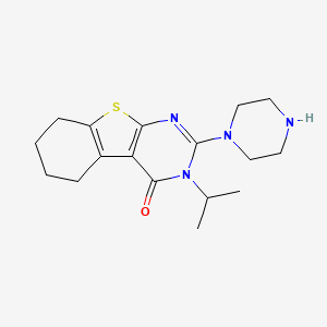 3-Isopropyl-2-(piperazin-1-yl)-5,6,7,8-tetrahydrobenzo[4,5]thieno[2,3-d]pyrimidin-4(3H)-one