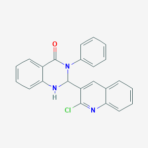 molecular formula C23H16ClN3O B300175 2-(2-chloro-3-quinolinyl)-3-phenyl-2,3-dihydro-4(1H)-quinazolinone 