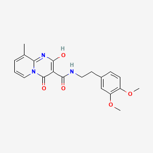 molecular formula C20H21N3O5 B3001762 N-(3,4-dimethoxyphenethyl)-2-hydroxy-9-methyl-4-oxo-4H-pyrido[1,2-a]pyrimidine-3-carboxamide CAS No. 886894-85-5