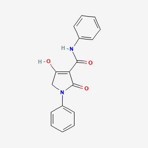 molecular formula C17H14N2O3 B3001773 4-Hydroxy-2-oxo-N,1-diphenyl-2,5-dihydro-1H-pyrrole-3-carboxamide CAS No. 1221504-61-5
