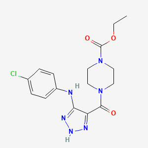ethyl 4-({5-[(4-chlorophenyl)amino]-1H-1,2,3-triazol-4-yl}carbonyl)piperazine-1-carboxylate