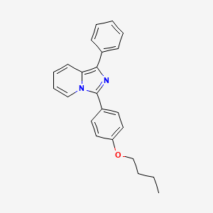 molecular formula C23H22N2O B3001779 3-(4-Butoxyphenyl)-1-phenylimidazo[1,5-a]pyridine CAS No. 307543-51-7