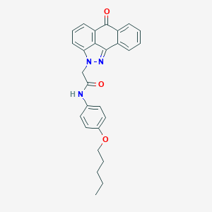molecular formula C27H25N3O3 B300178 2-(6-oxodibenzo[cd,g]indazol-2(6H)-yl)-N-[4-(pentyloxy)phenyl]acetamide 