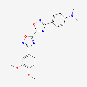 {4-[3'-(3,4-Dimethoxyphenyl)-5,5'-bi-1,2,4-oxadiazol-3-yl]phenyl}dimethylamine