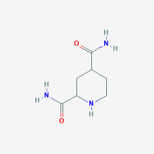 molecular formula C7H13N3O2 B3001785 Piperidine-2,4-dicarboxamide CAS No. 1384427-33-1
