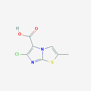 molecular formula C7H5ClN2O2S B3001788 6-Chloro-2-methylimidazo[2,1-b][1,3]thiazole-5-carboxylic acid CAS No. 1784002-34-1