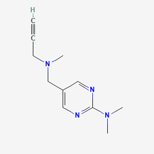 molecular formula C11H16N4 B3001794 N,N-Dimethyl-5-[[methyl(prop-2-ynyl)amino]methyl]pyrimidin-2-amine CAS No. 1645376-48-2