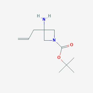 molecular formula C11H20N2O2 B3001805 Tert-butyl 3-amino-3-prop-2-enylazetidine-1-carboxylate CAS No. 1440962-19-5