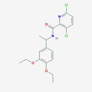 3,6-dichloro-N-[1-(3,4-diethoxyphenyl)ethyl]pyridine-2-carboxamide