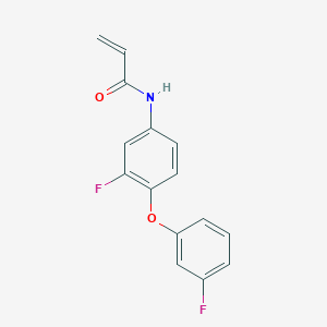 molecular formula C15H11F2NO2 B3001812 N-[3-fluoro-4-(3-fluorophenoxy)phenyl]prop-2-enamide CAS No. 2459725-57-4