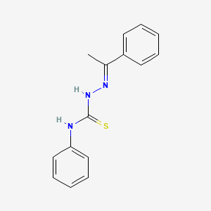 molecular formula C15H15N3S B3001815 Hydrazinecarbothioamide, N-phenyl-2-(1-phenylethylidene)-, (2E)- CAS No. 870638-57-6