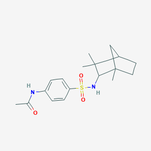 molecular formula C18H26N2O3S B300182 N-(4-{[(1,3,3-trimethylbicyclo[2.2.1]hept-2-yl)amino]sulfonyl}phenyl)acetamide 