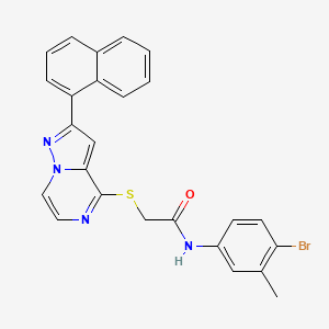 N-(4-bromo-3-methylphenyl)-2-{[2-(1-naphthyl)pyrazolo[1,5-a]pyrazin-4-yl]thio}acetamide