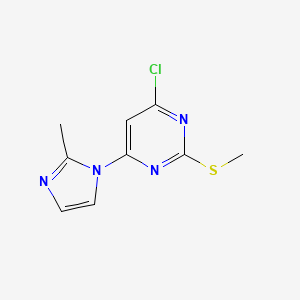 4-chloro-6-(2-methyl-1H-imidazol-1-yl)-2-(methylsulfanyl)pyrimidine