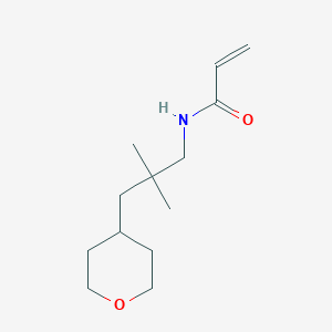 molecular formula C13H23NO2 B3001825 N-[2,2-Dimethyl-3-(oxan-4-YL)propyl]prop-2-enamide CAS No. 2128701-39-1