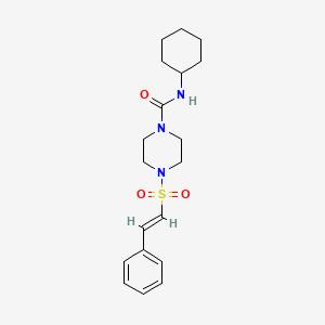 N-cyclohexyl-4-[(E)-2-phenylethenyl]sulfonylpiperazine-1-carboxamide