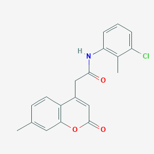 N-(3-chloro-2-methylphenyl)-2-(7-methyl-2-oxo-2H-chromen-4-yl)acetamide