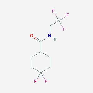 molecular formula C9H12F5NO B3001833 4,4-二氟-N-(2,2,2-三氟乙基)环己烷-1-甲酰胺 CAS No. 2327077-75-6