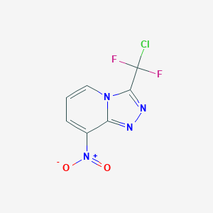 molecular formula C7H3ClF2N4O2 B3001834 3-[Chloro(difluoro)methyl]-8-nitro[1,2,4]triazolo[4,3-a]pyridine CAS No. 477889-58-0