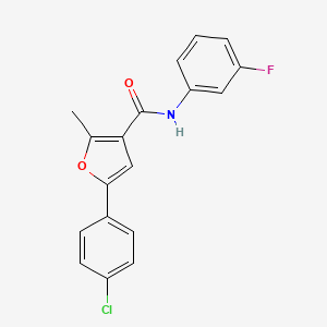 5-(4-chlorophenyl)-N-(3-fluorophenyl)-2-methylfuran-3-carboxamide