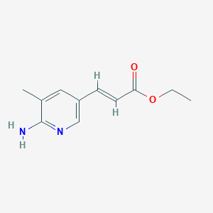 molecular formula C11H14N2O2 B3001842 Ethyl (E)-3-(6-amino-5-methylpyridin-3-yl)prop-2-enoate CAS No. 2248418-37-1
