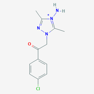 molecular formula C12H14ClN4O+ B300186 4-amino-1-[2-(4-chlorophenyl)-2-oxoethyl]-3,5-dimethyl-4H-1,2,4-triazol-1-ium 