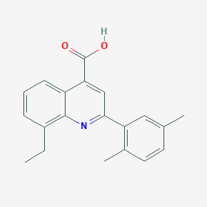 molecular formula C20H19NO2 B3001862 2-(2,5-Dimethylphenyl)-8-ethylquinoline-4-carboxylic acid CAS No. 724749-09-1