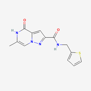 6-methyl-4-oxo-N-(2-thienylmethyl)-4,5-dihydropyrazolo[1,5-a]pyrazine-2-carboxamide