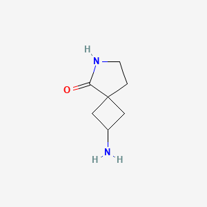 molecular formula C7H12N2O B3001872 2-氨基-6-氮杂螺[3.4]辛烷-5-酮 CAS No. 2137616-46-5