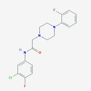 N-(3-chloro-4-fluorophenyl)-2-[4-(2-fluorophenyl)piperazin-1-yl]acetamide