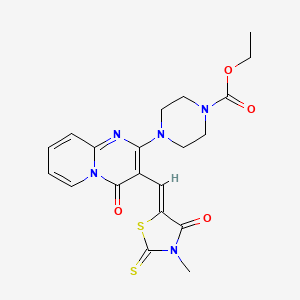 (Z)-ethyl 4-(3-((3-methyl-4-oxo-2-thioxothiazolidin-5-ylidene)methyl)-4-oxo-4H-pyrido[1,2-a]pyrimidin-2-yl)piperazine-1-carboxylate