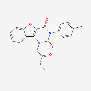 Methyl 2-[3-(4-methylphenyl)-2,4-dioxo-[1]benzofuro[3,2-d]pyrimidin-1-yl]acetate